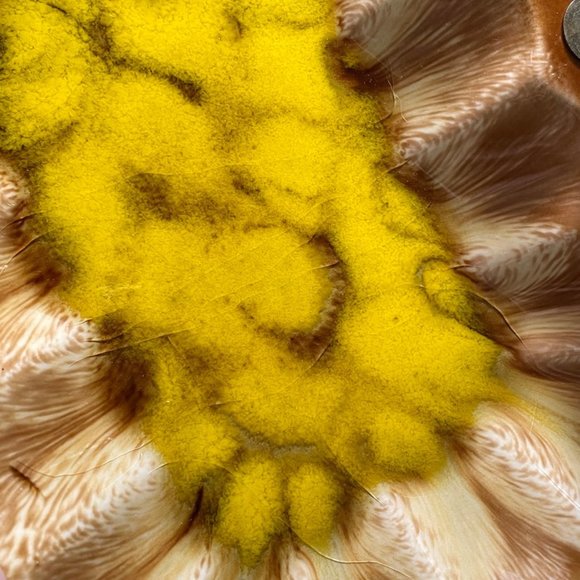 Vintage 1970s Belgo Canadian Pottery Montreal Drip Glaze Ceramic Divided Dish - Picture 9 of 10